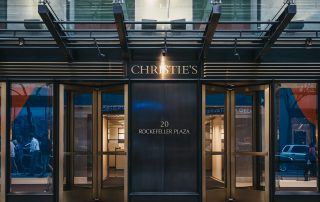 Entrance of Christie's auction house in NYC