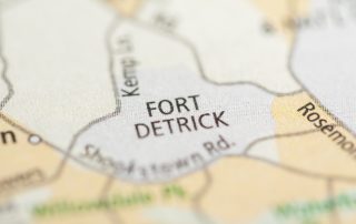 map showing Fort Detrick, Maryland