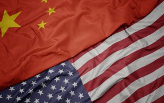 China and U.S. flags