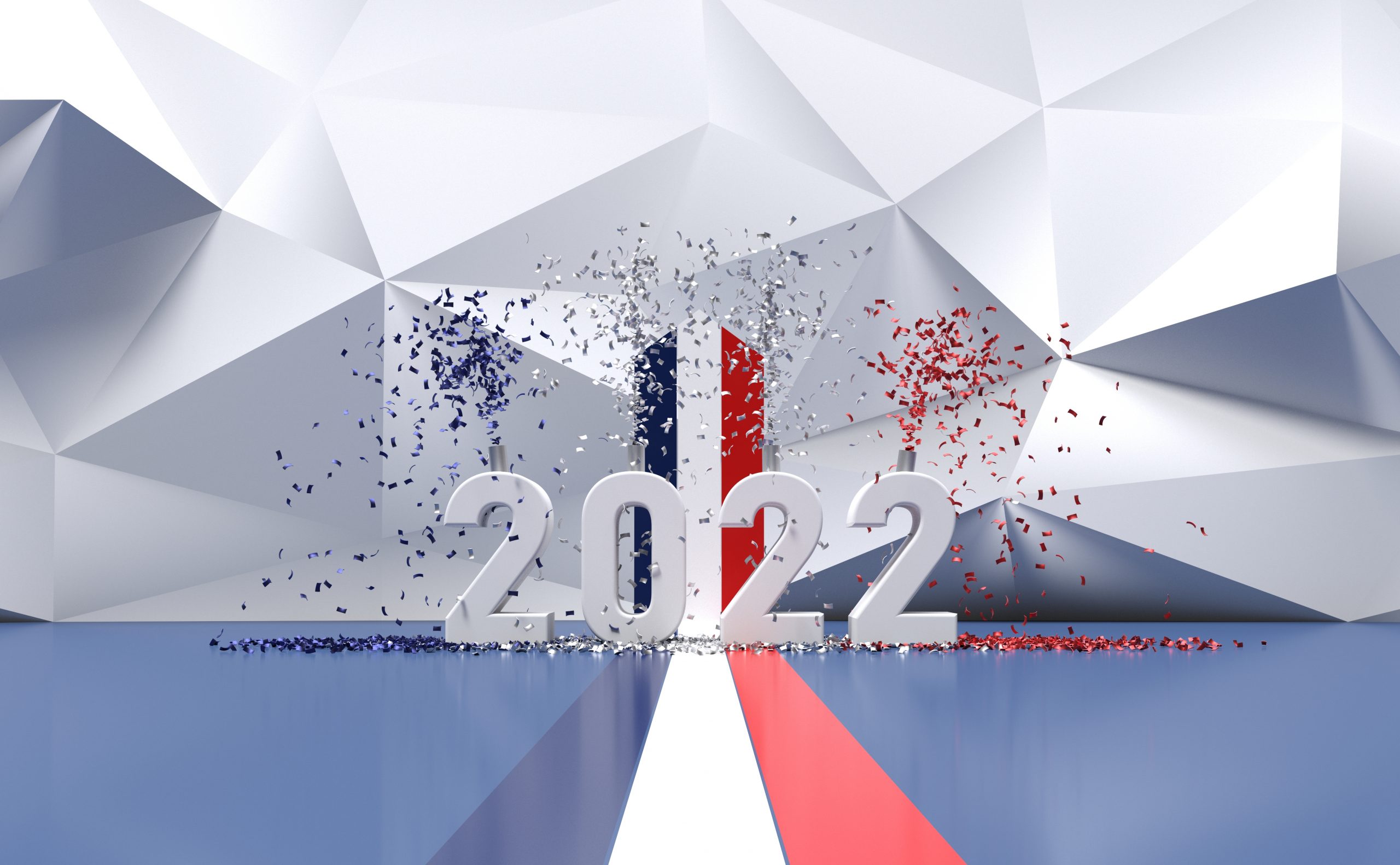 2022 french presidential election background - 3D rendering