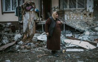 KYIV REGION, UKRAINE 05.04.2022 Irpin, Bucha, Dmitrivka. Atrocities of the russian army in the suburbs of Kyiv. Irpin. Houses of civilians destroyed by russian tanks. russia's war against Ukraine.
