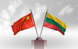 chinese and lithuanian flags