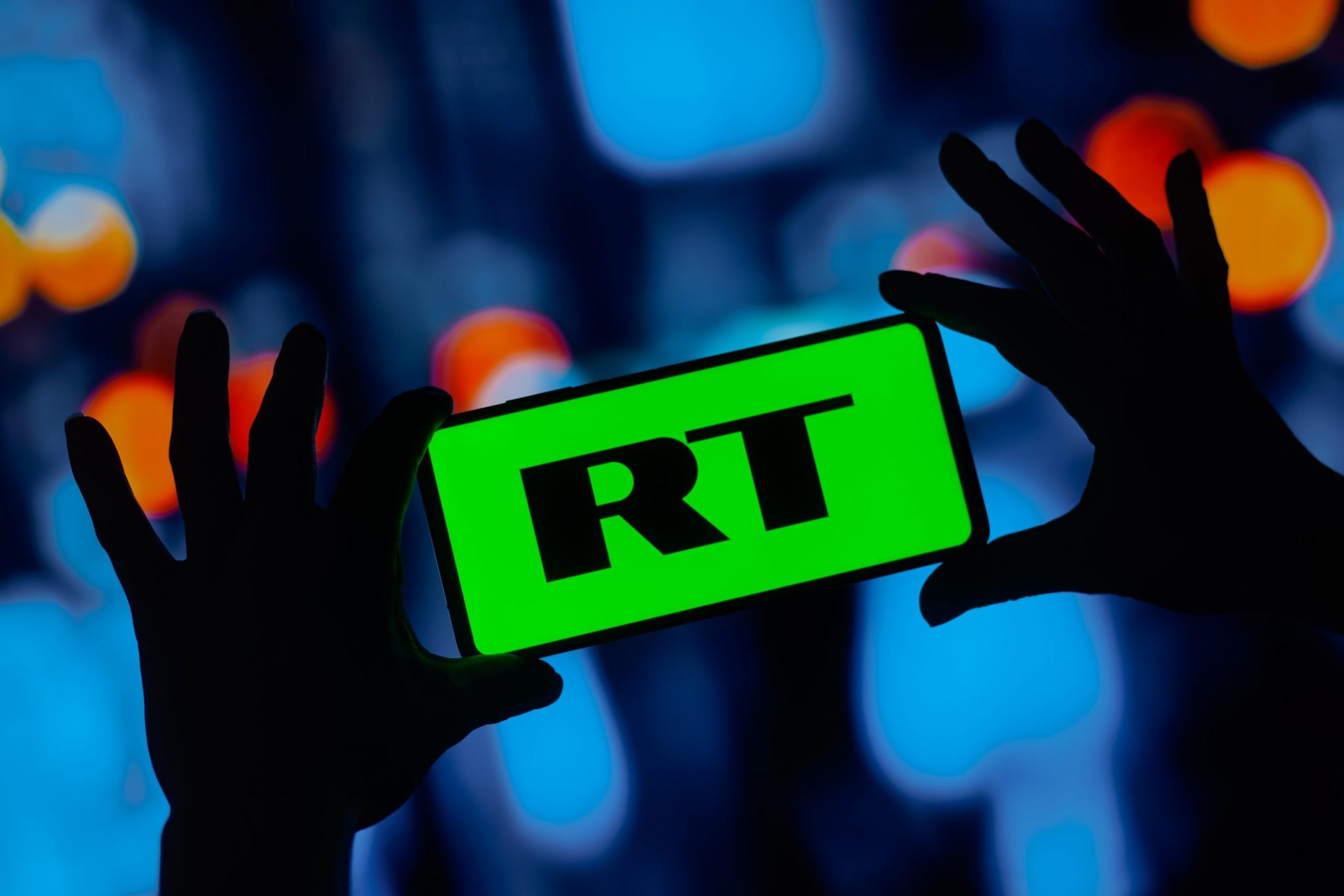 February 27, 2023, Brazil. In this photo illustration, the Russia Today (RT) logo seen displayed on a smartphone