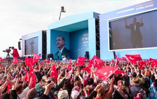 President Recep Tayyip Erdogan has attended the rally in Izmir as part of the 14 May General Elections campaign in Izmir, Turkey on 29.04.2023