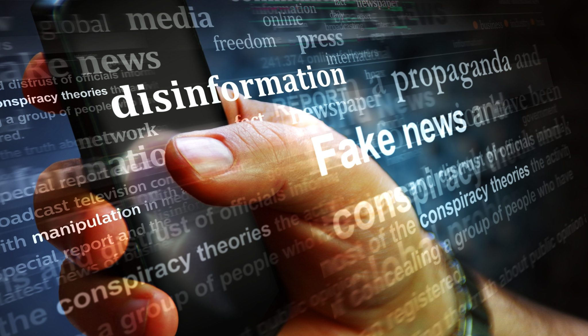 abstract depiction of disinformation